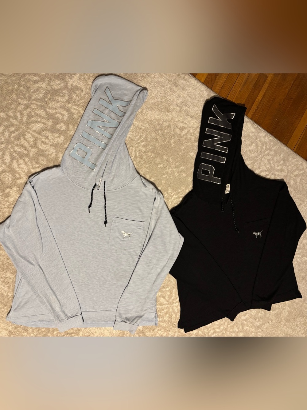 PINK Victoria's Secret - hooded lightweight long-sleeved top set - Picture 12 of 16